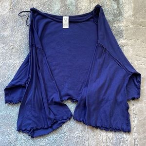 Royal blue long sleeve crop top from free people
